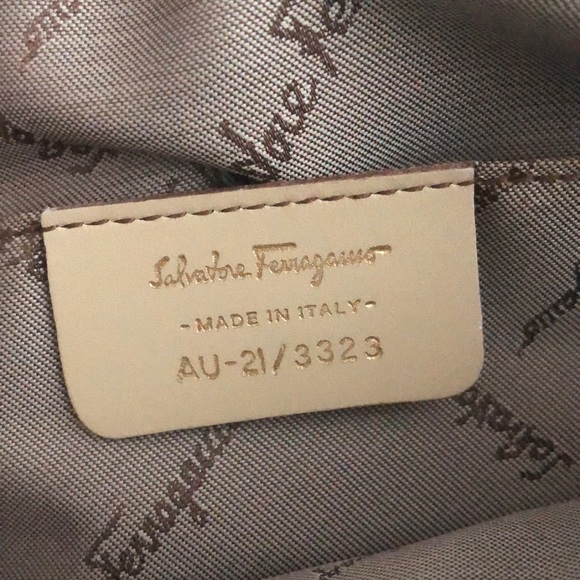 Vintage Salvatore Ferragamo Gancini Print Canvas Mini Shoulder Bag - Picture 5 of 13